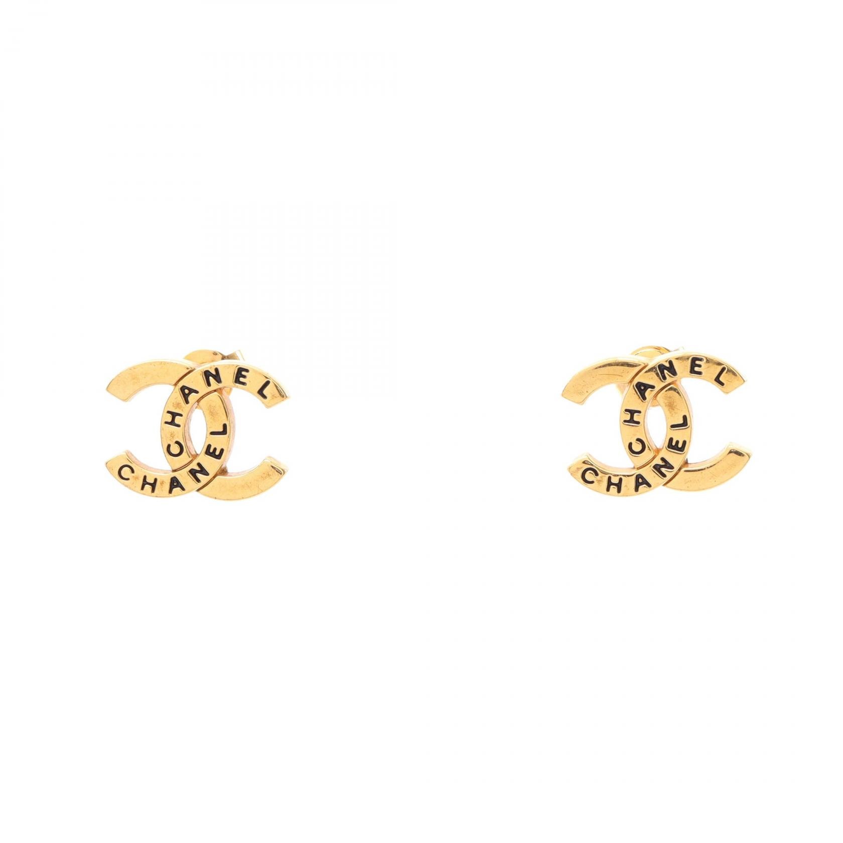 シャネル CHANEL ココマーク ロゴ ピアス ジュエリー GP(ゴールドメッキ) レディース ゴールド系 【中古】