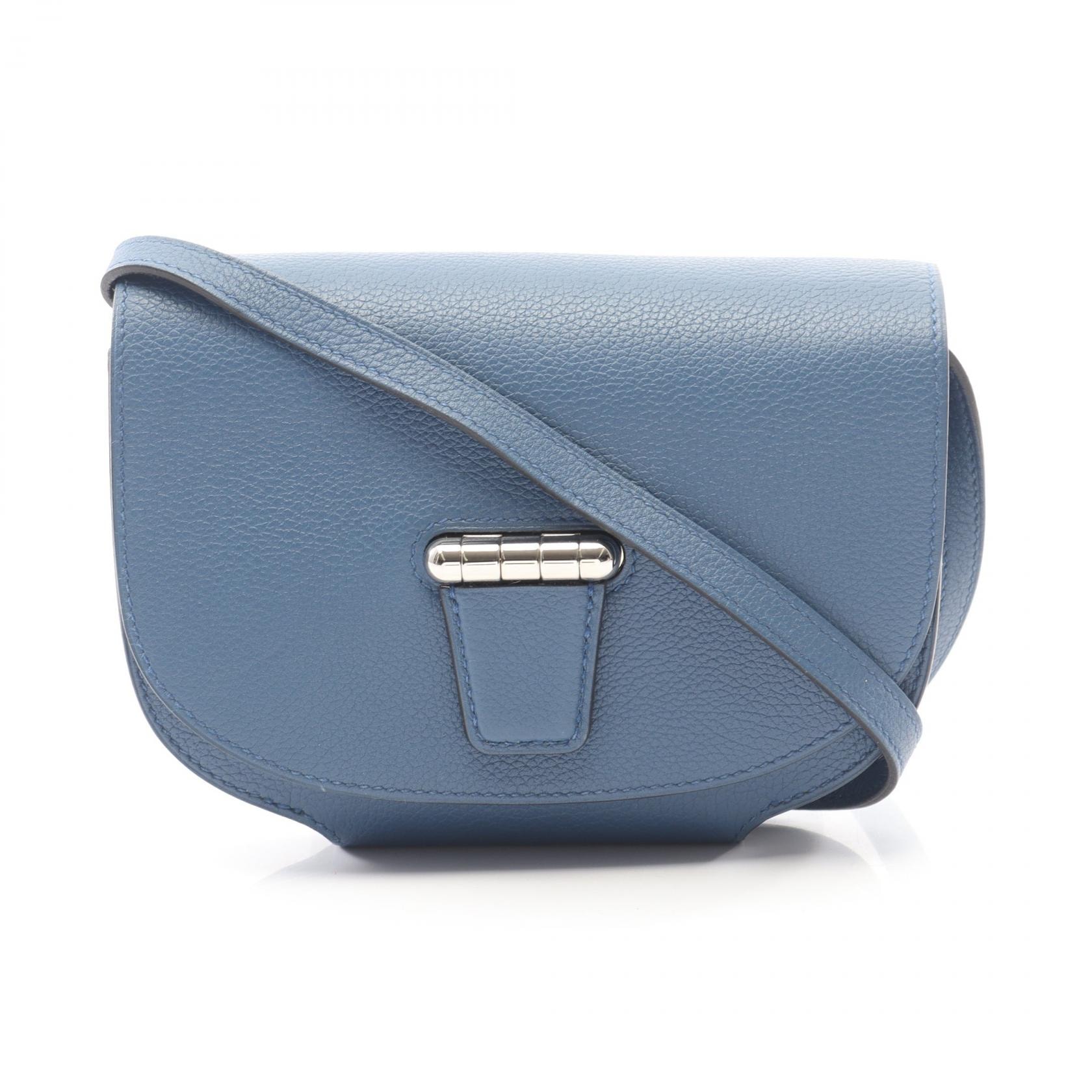エルメス HERMES ミニ コンヴォワイユール ショルダーバッグ バッグ レザー エバーカラー エバーカラー ブルードガリス X刻印(2016年製造) レディース ブルー系 【中古】