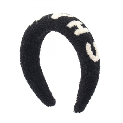 シャネル CHANEL ロゴ カチューシャ 衣料品 シアリング レディース ブラック系 / ホワイト系 【中古】