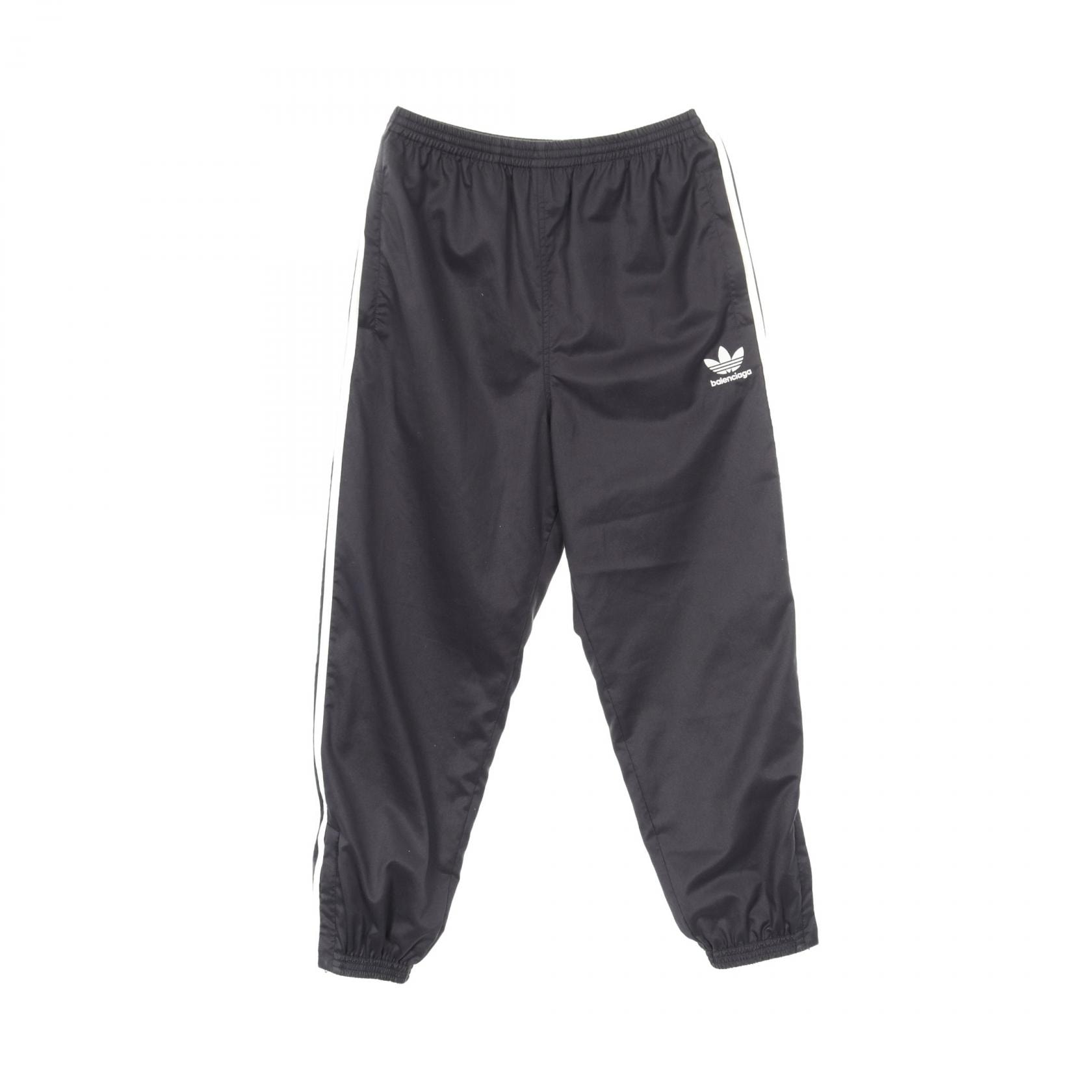 バレンシアガ BALENCIAGA BALENCIAGA × adidas サイドライン パンツ 衣料品 ボトムス ポリエステル メンズ ネイビー系 【中古】