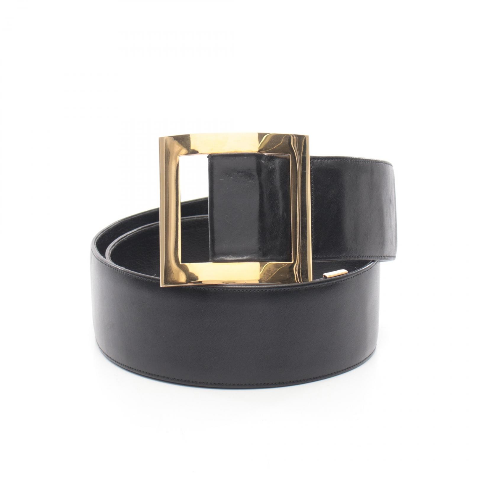 シャネル CHANEL ベルト 衣料品 レザー レディース ブラック系 【中古】