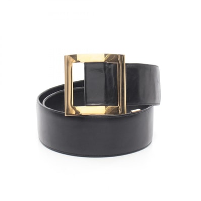 シャネル CHANEL ベルト 衣料品 レザー レディース ブラック系 【中古】