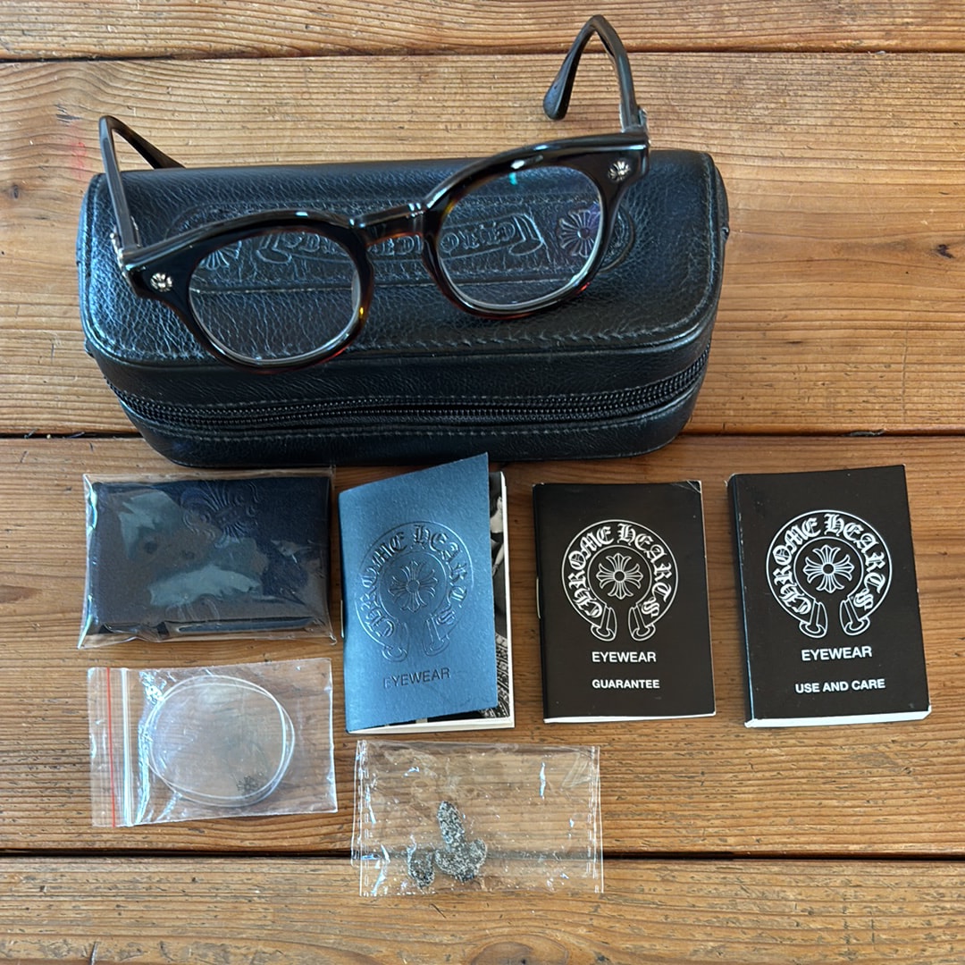 2014年製 chromehearts クロムハーツBABY-A 眼鏡 ウェリントン 中古 廃盤品