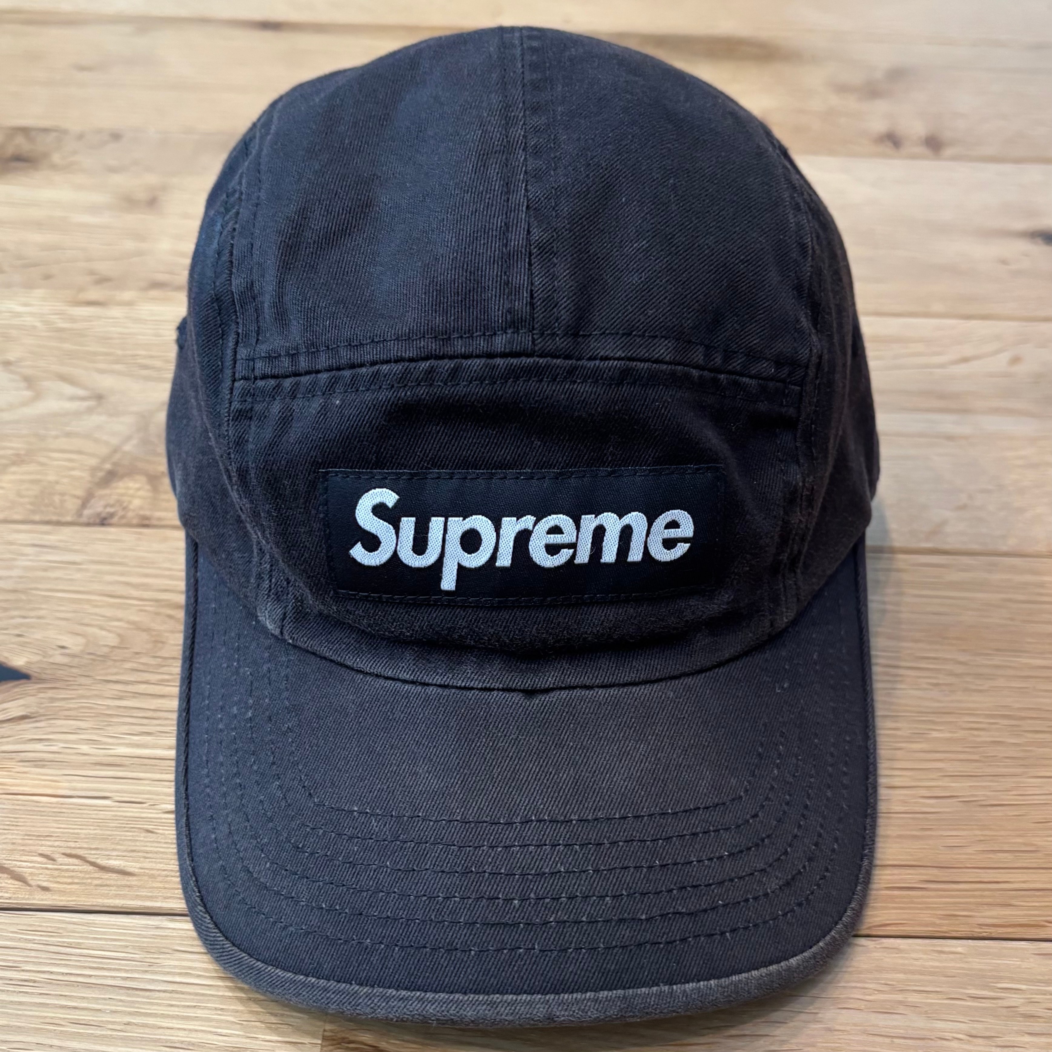 Supreme Washed Chino Twill Camp Cap ブラック シュプリーム チノツイル ボックスロゴ キャップ