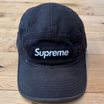 Supreme Washed Chino Twill Camp Cap ブラック シュプリーム チノツイル ボックスロゴ キャップ