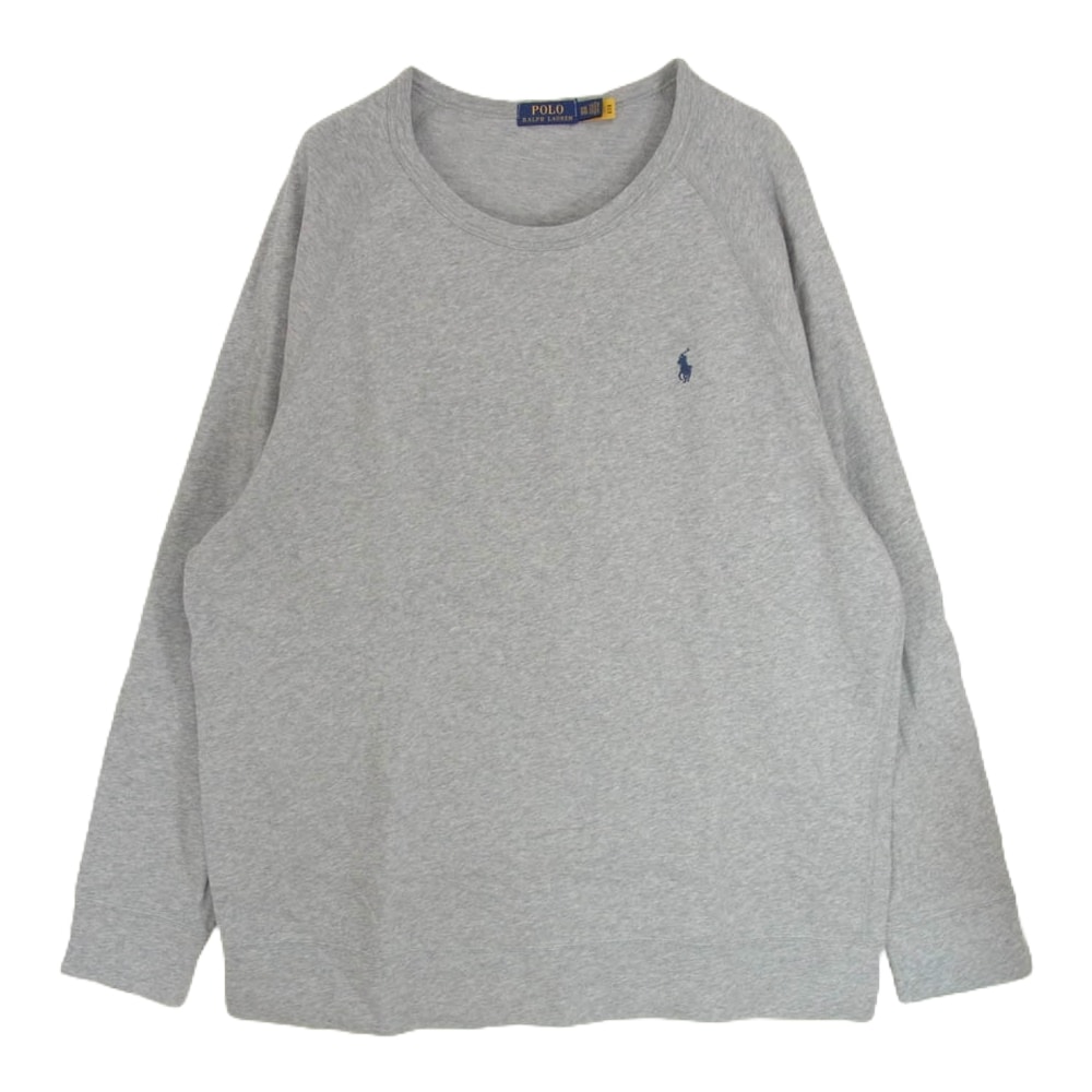 POLO RALPH LAUREN ポロ・ラルフローレン カットソー ロゴ ロングスリーブ カットソー 長袖 グレー系 XXL【中古】