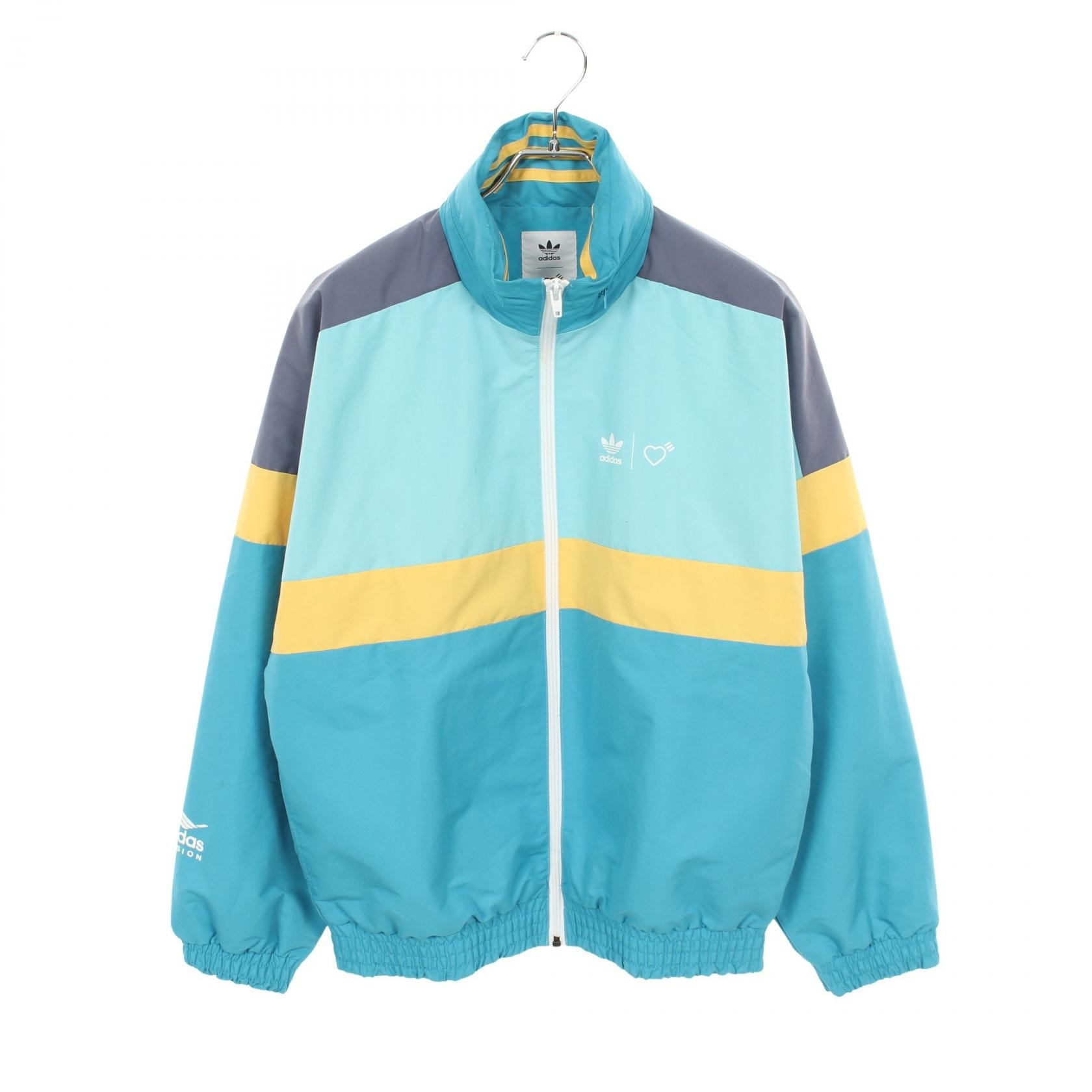 アディダス adidas adidas × HUMAN MADE 衣料品 アウター ポリエステル メンズ ブルー系 / イエロー系 【中古】