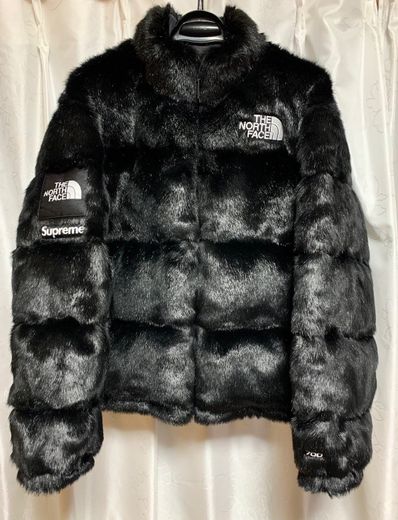 Supreme x The North Face Faux Fur Nuptse Jacket "Black"