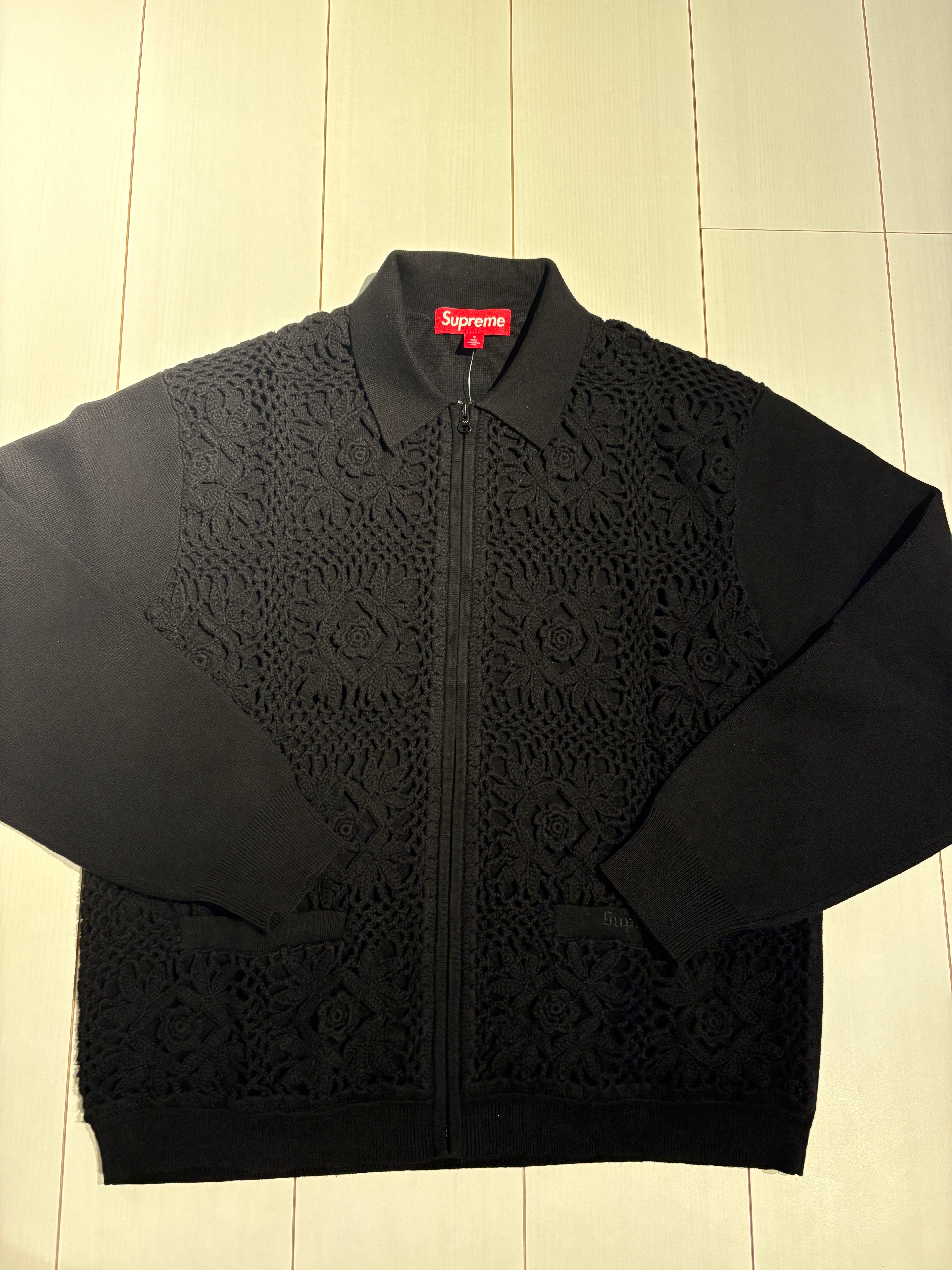 Supreme Crochet Zip Up Cardigan 