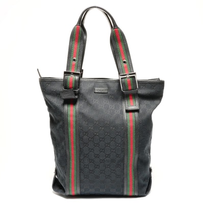 グッチ GUCCI GGキャンバス シェリー トートバッグ【中古】