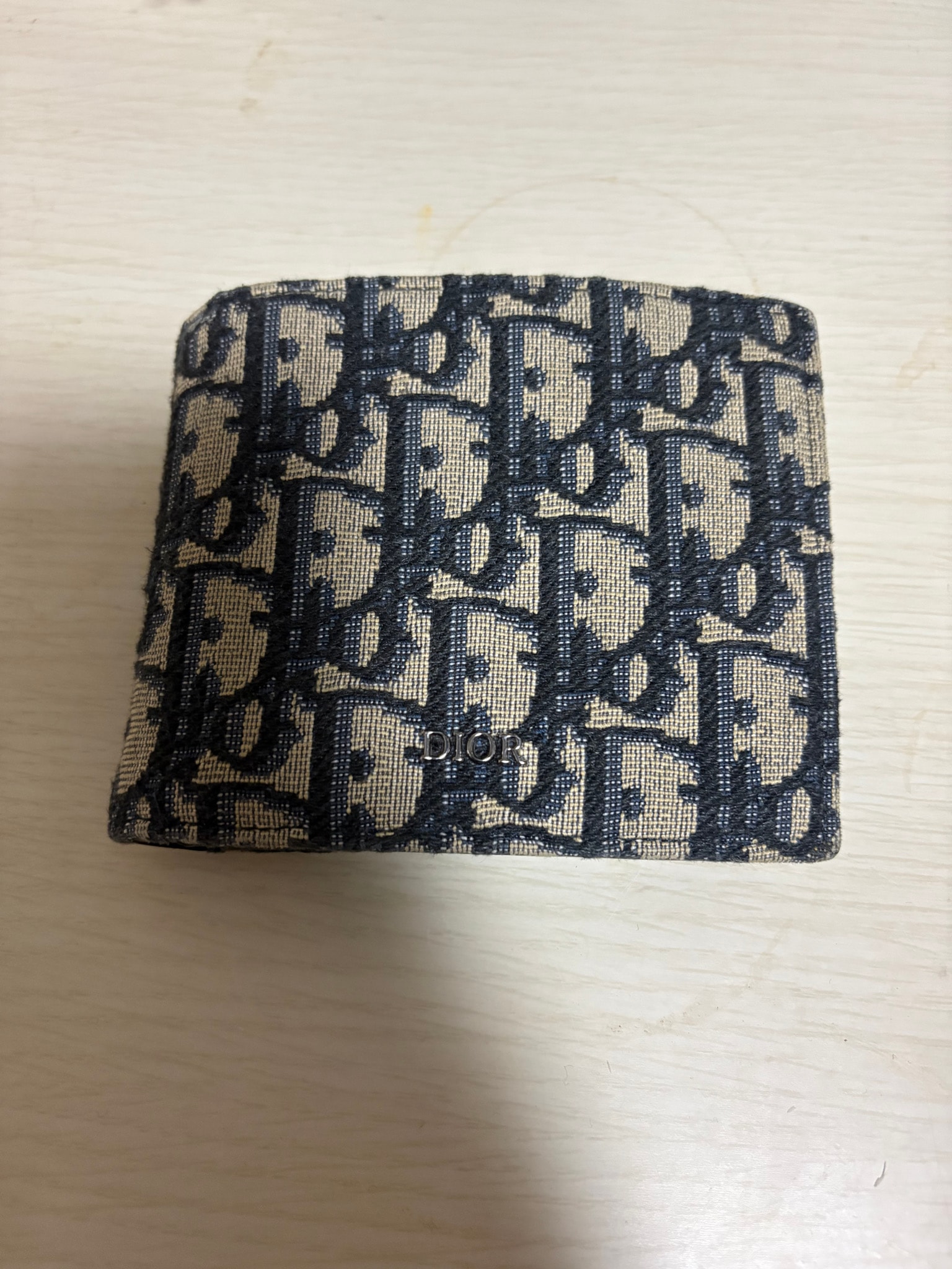 Dior DiorEssentials Wallet Dior Oblique Jacquard With Coin Case "Beige"