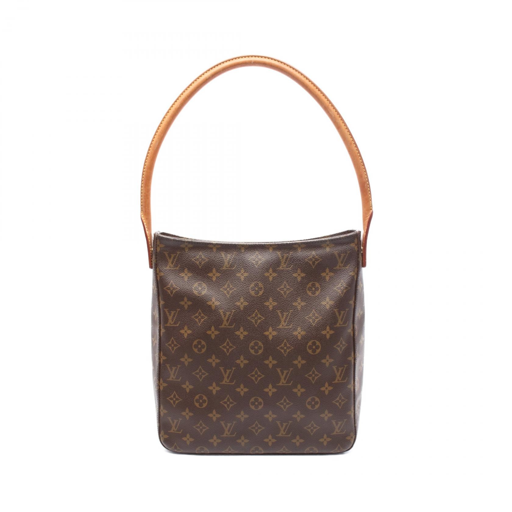 ルイ・ヴィトン LOUIS VUITTON ルーピングGM ショルダーバッグ バッグ PVCコーティングキャンバス レザー モノグラム レディース ブラウン系 M51145 【中古】