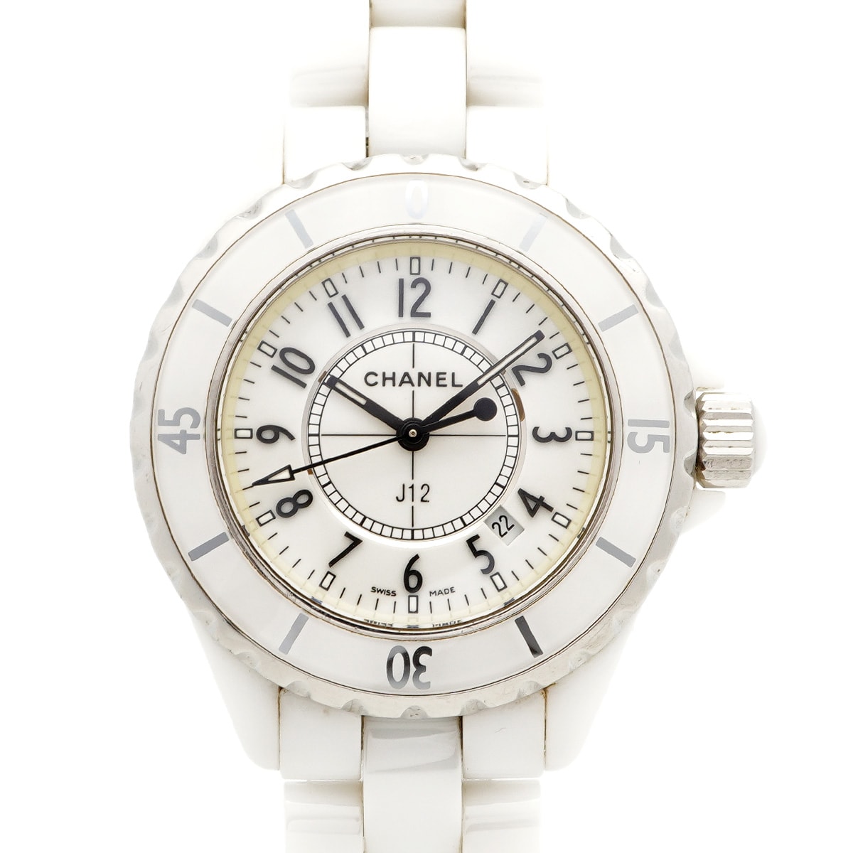 【6wdc0242】シャネル J12 H0968 白文字盤【中古】腕時計 レディース