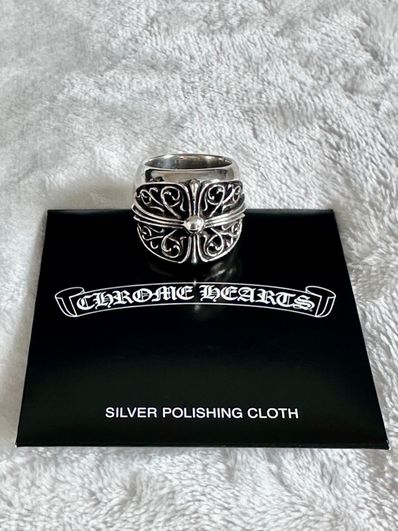 Chrome Hearts Classic Oval Cross Ring "Silver"