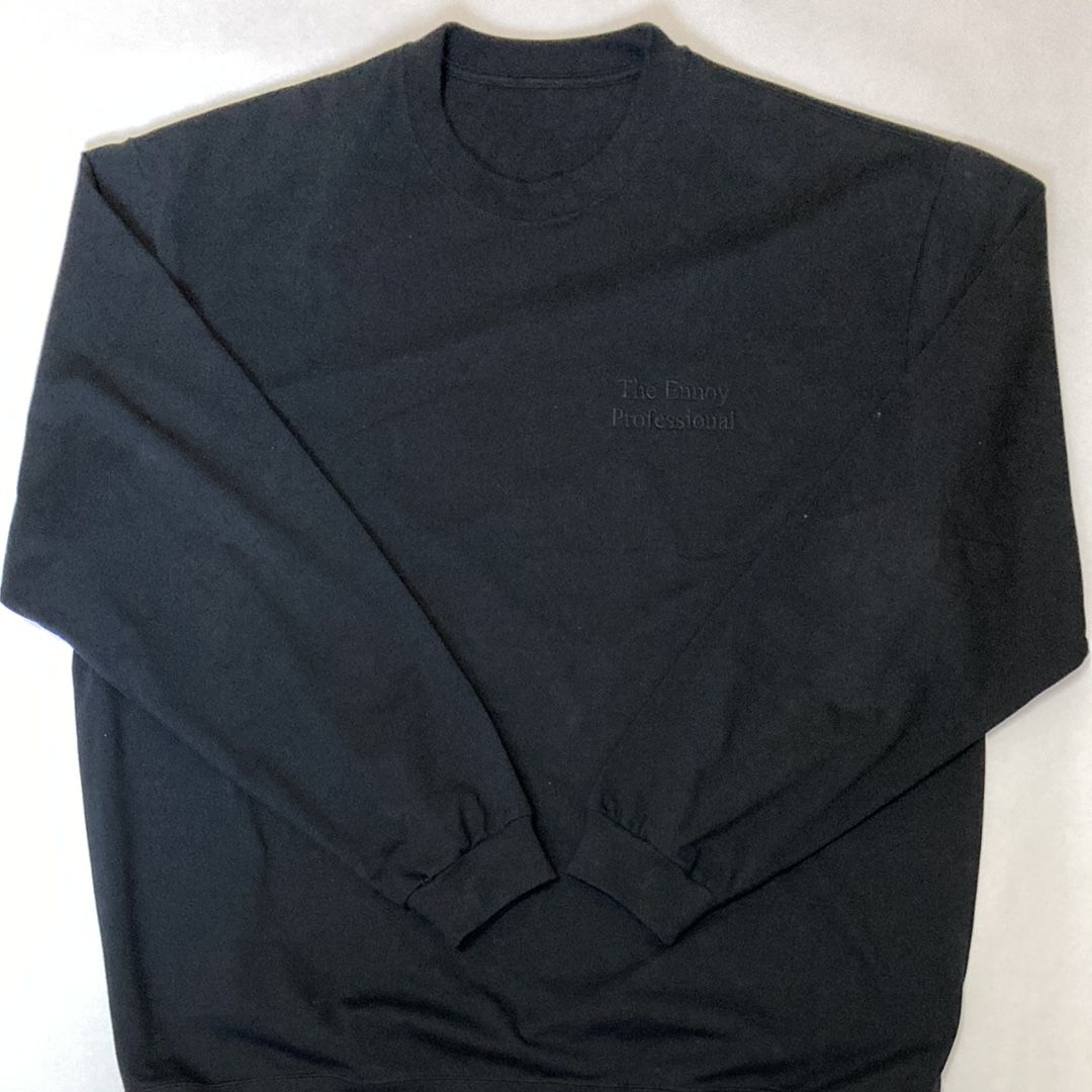 ENNOY 23SSLong Sleeve Hem Rib Tee "Black"