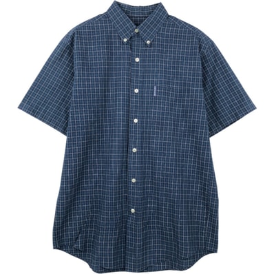 古着 ラルフローレン Ralph Lauren CHAPS チャップス 半袖 ボタンダウン チェックシャツ メンズM相当/eaa660947