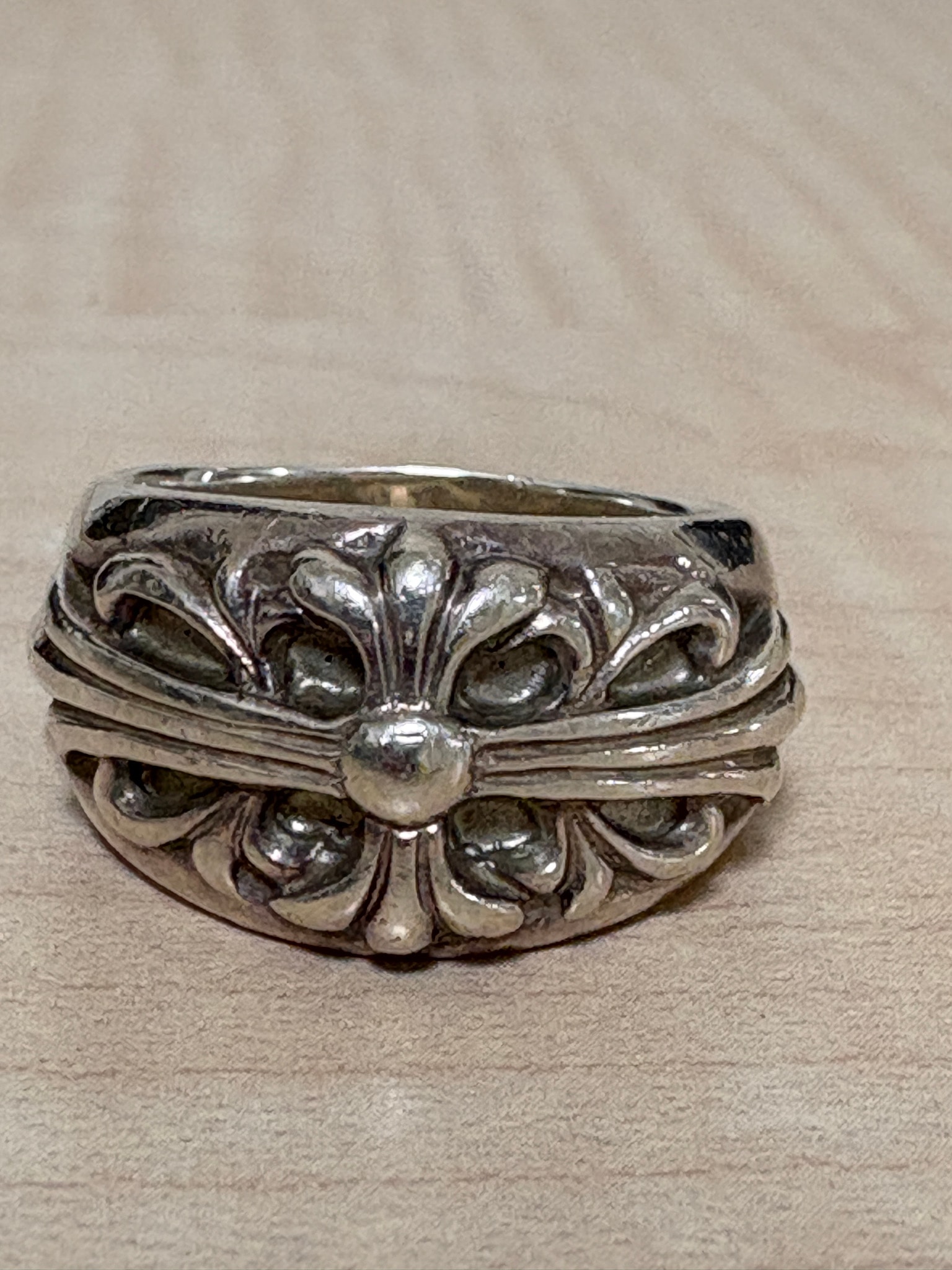 Chrome Hearts Floral Cross Ring "Silver"