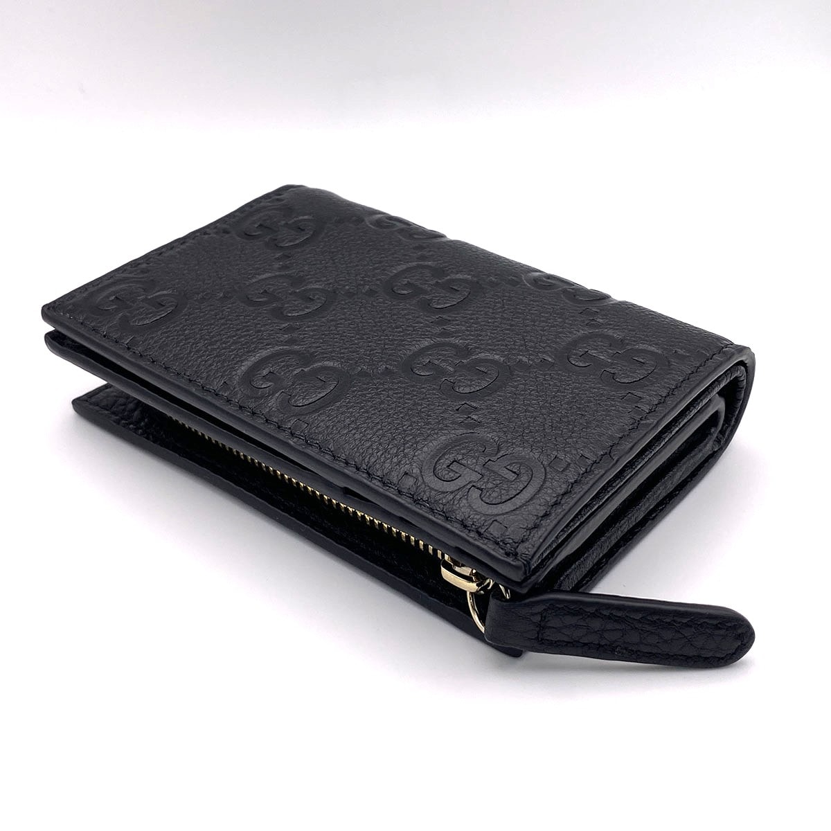 A (未使用に近い)】GUCCI グッチ GGエンブレム ミディアム ウォレット