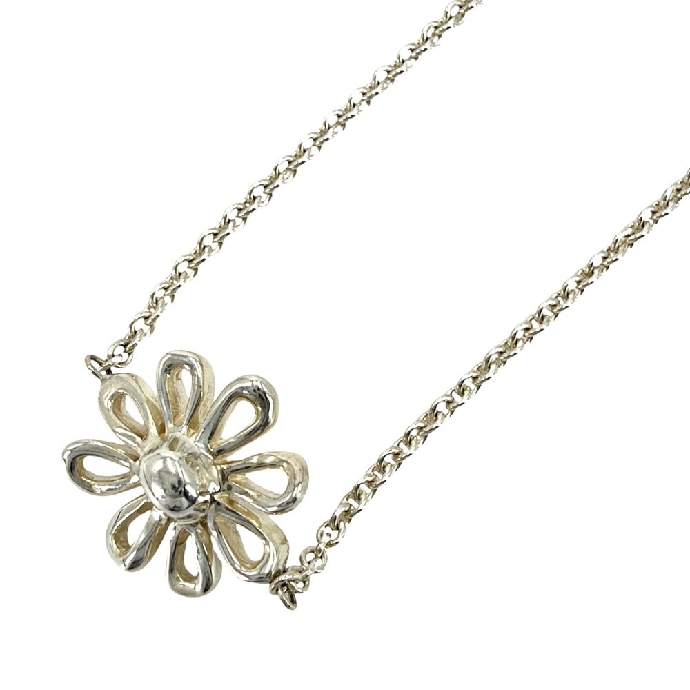 TIFFANY&Co. ティファニー ネックレス デイジーフラワー ペンダント ジュエリー アクセサリー シルバー925 レディース 約13.4g【中古品】