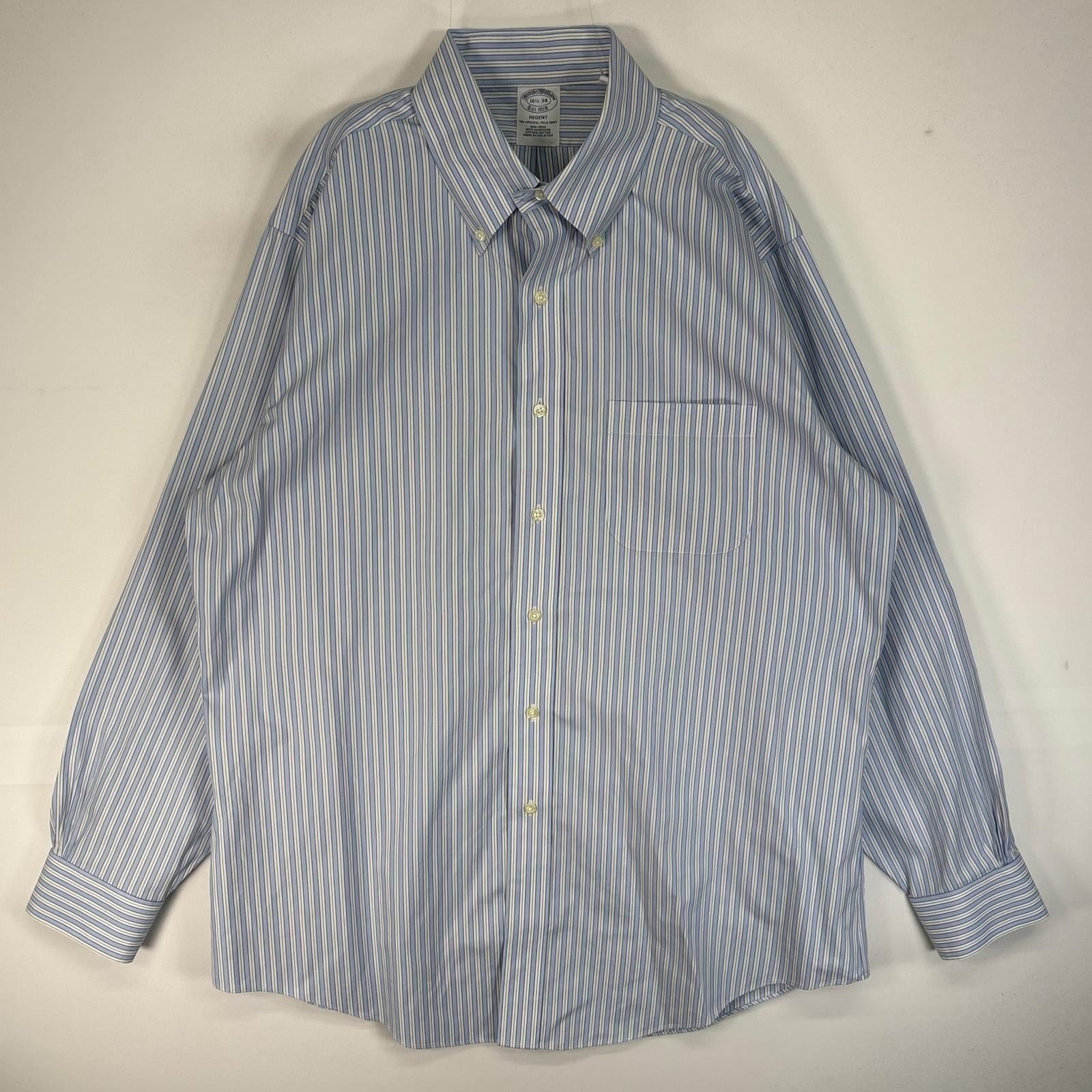 古着 ブルックスブラザーズ Brooks Brothers 長袖シャツ ストライプ REGENT 胸ポケ L  ブルー系 マルチカラー メンズ