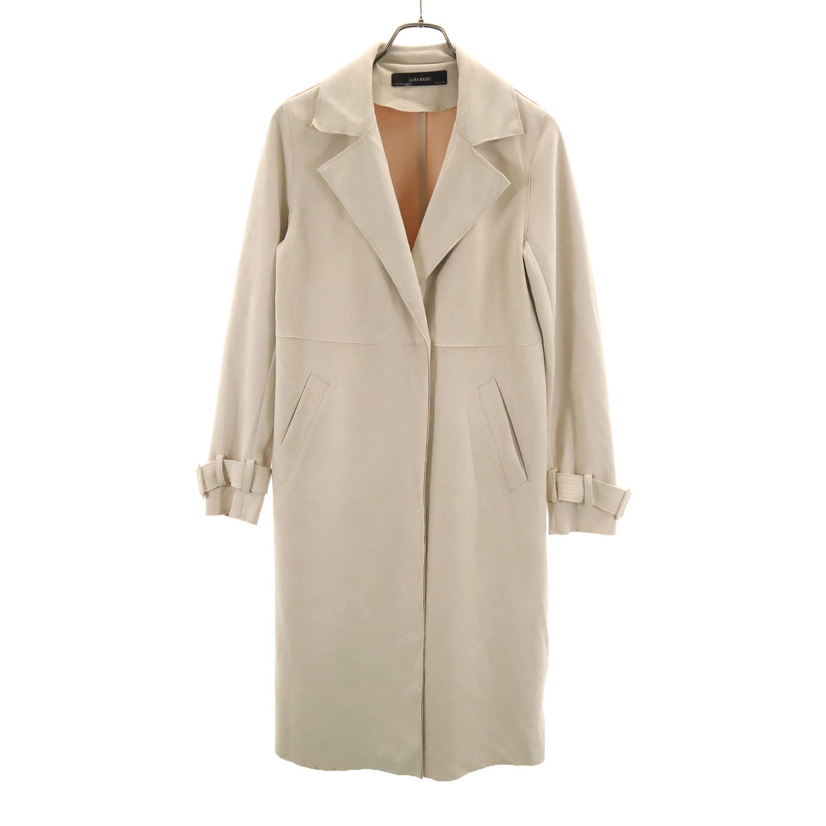ZARA BASIC ザラベーシック スエード ロングコート XS ベージュ系