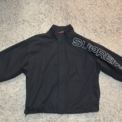 Supreme Spellout Embroidered Ripstop Track Jacket "Black"