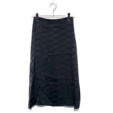 BALENCIAGA 746133 TM068 BBロゴ スカート 36