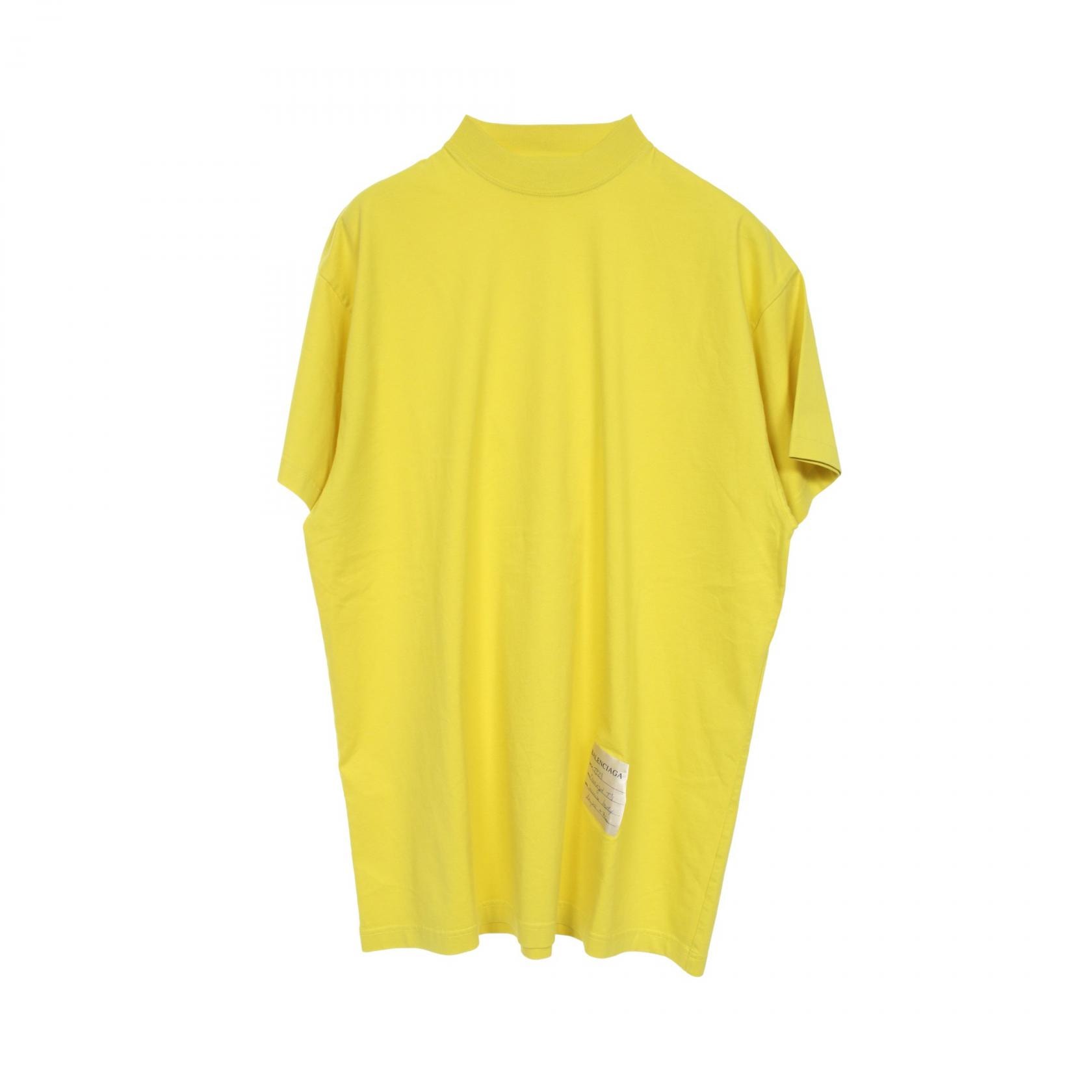 バレンシアガ BALENCIAGA SAMPLE STICKER カットソー 衣料品 トップス コットン メンズ レディース イエロー系 【中古】