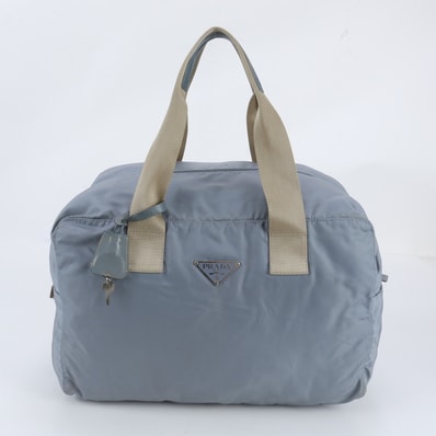 ■美品 プラダ テスート ナイロントライアングルロゴボストン バッグ