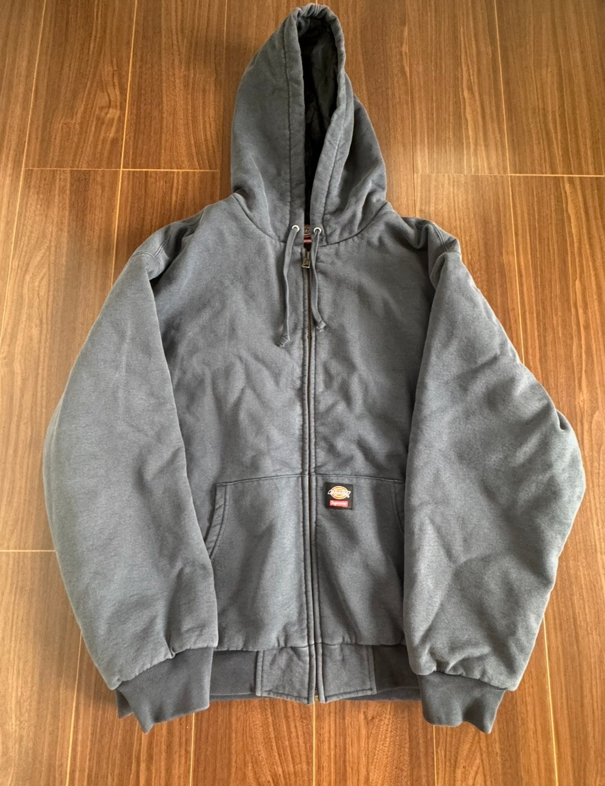 Supreme x Dickies Quilted Lined Zip Up Hooded Sweatshirt "Navy"