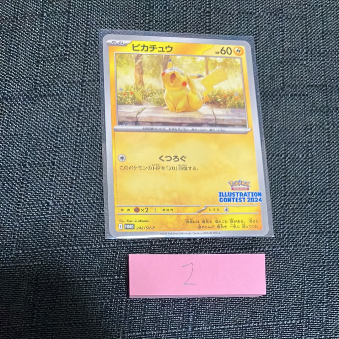 ピカチュウ [SV-P 242](プロモカードパック「イラストレーションコンテスト 2024 受賞作品プロモカード化記念キャンペーン」)