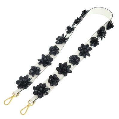 プラダ ショルダーベルト ホワイト × ブラックフラワー レ