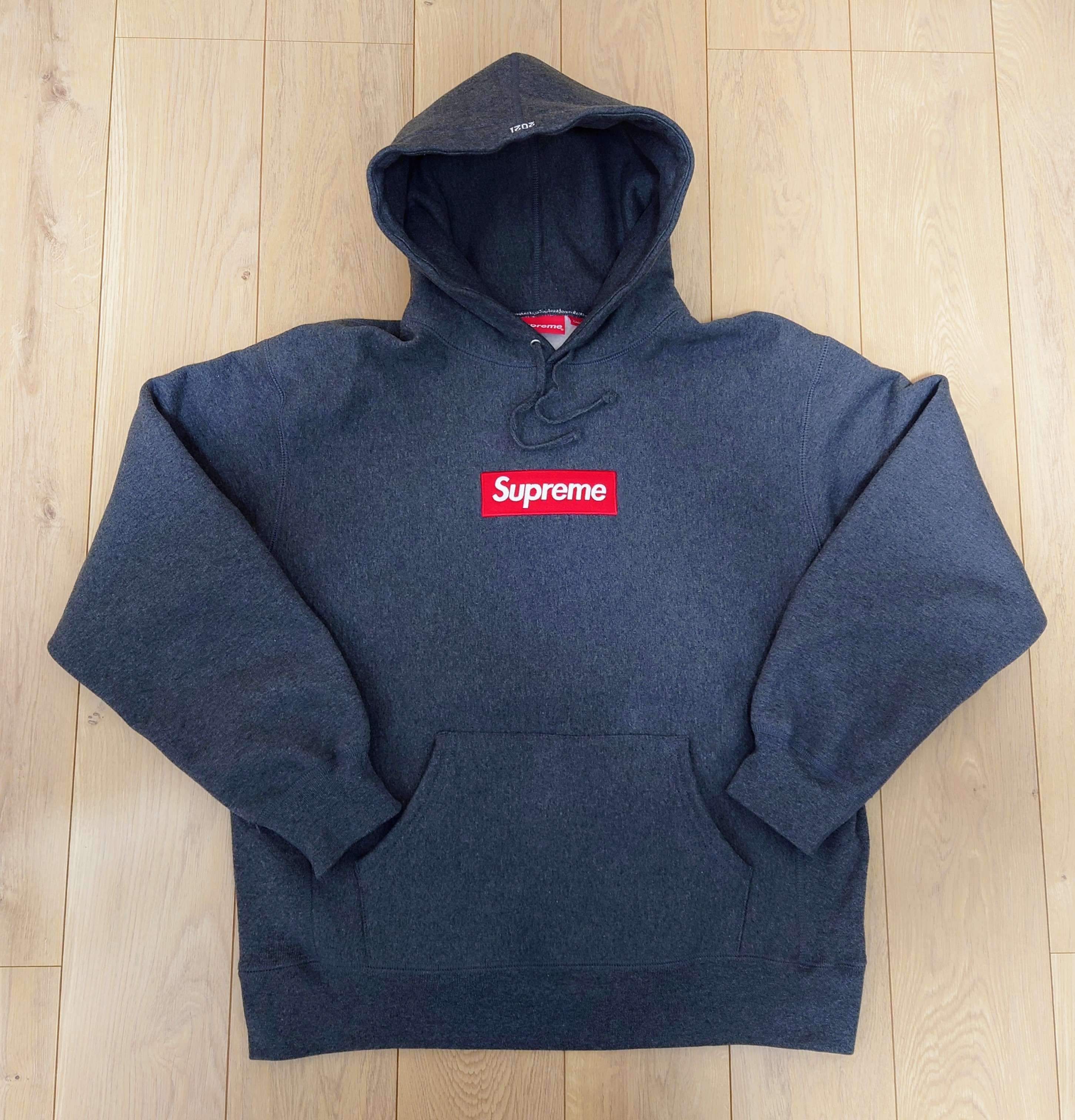 Supreme Box Logo Hooded Sweatshirt "Charcoal" (21FW)