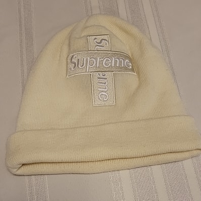 Supreme New Era® Cross Box Logo Beanie "Natural"