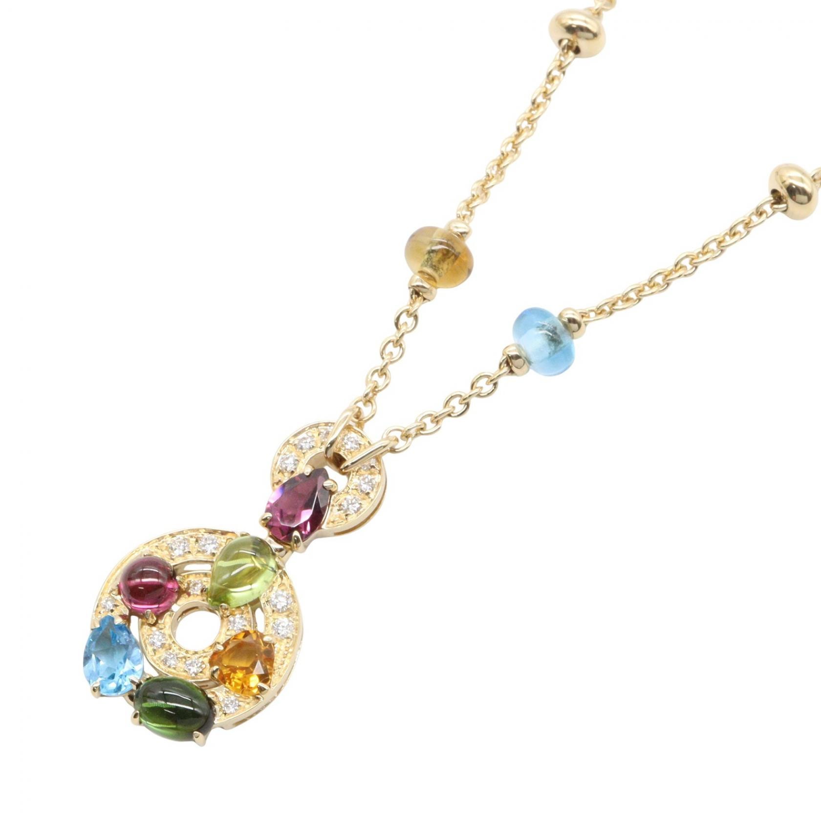 ブルガリ BVLGARI アストラーレ チェルキ ネックレス ネックレス ジュエリー K18(イエローゴールド) ダイヤモンド 色石 レディース ゴールド系 / クリア系 / マルチカラー 339139 【中古】