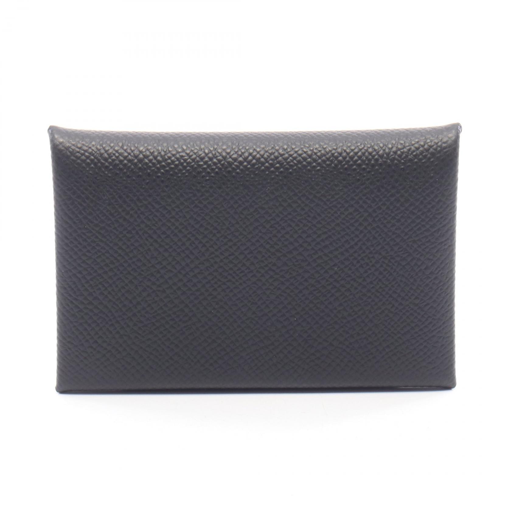 エルメス HERMES カルヴィ コインケース 財布 レザー カーフ(牛革) ヴォーエプソン ヴォーエプソン W刻印(2024年製造) レディース ブラック系 【中古】