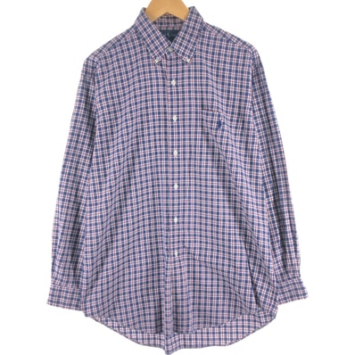 古着 ラルフローレン Ralph Lauren BLAKE 長袖 ボタンダウンチェックシャツ メンズM相当/eaa539258