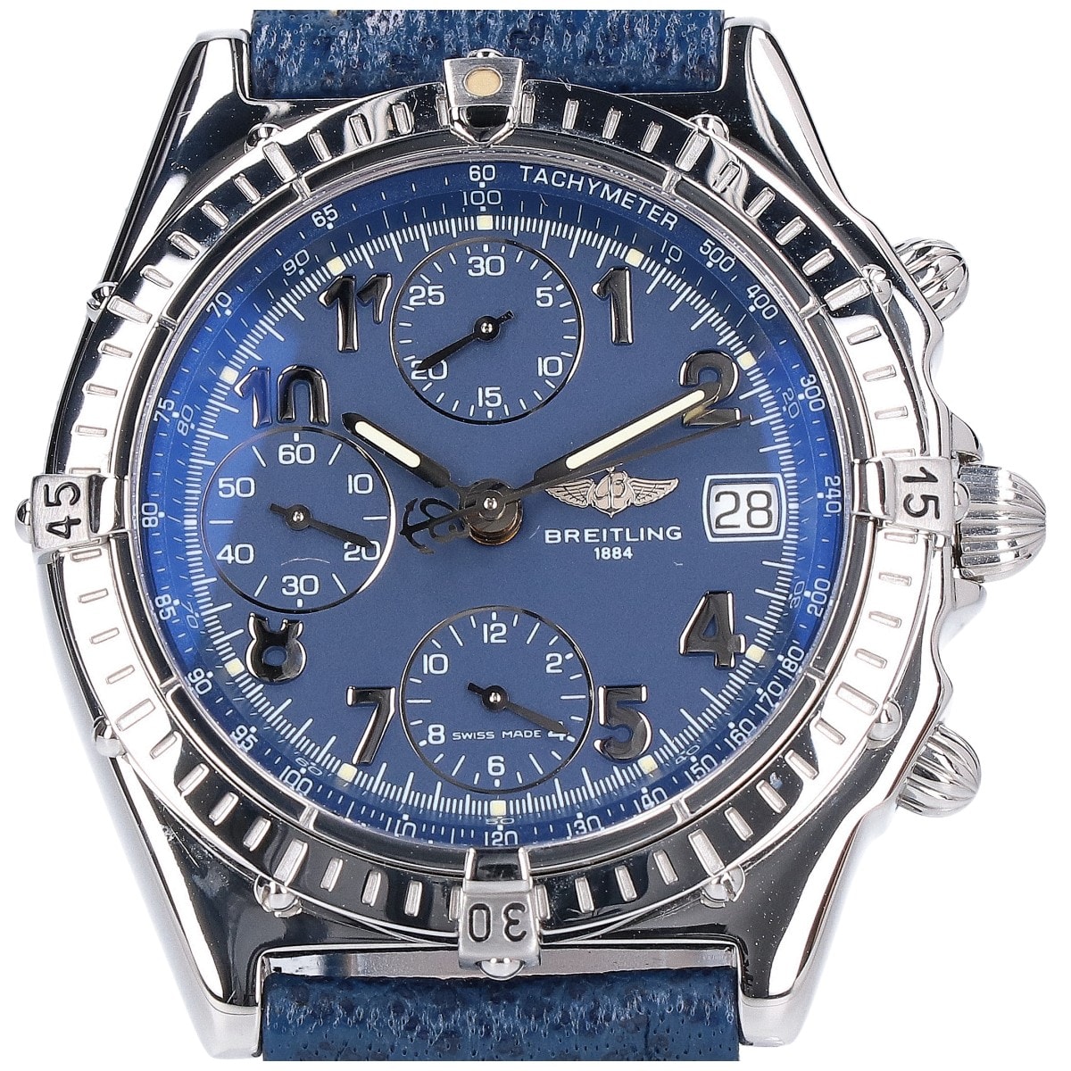 ブライトリング 新品仕上げ済み A136C25SBD(A13050.1) ブルー文字盤 CHRONOMAT/クロノマット 自動巻き
