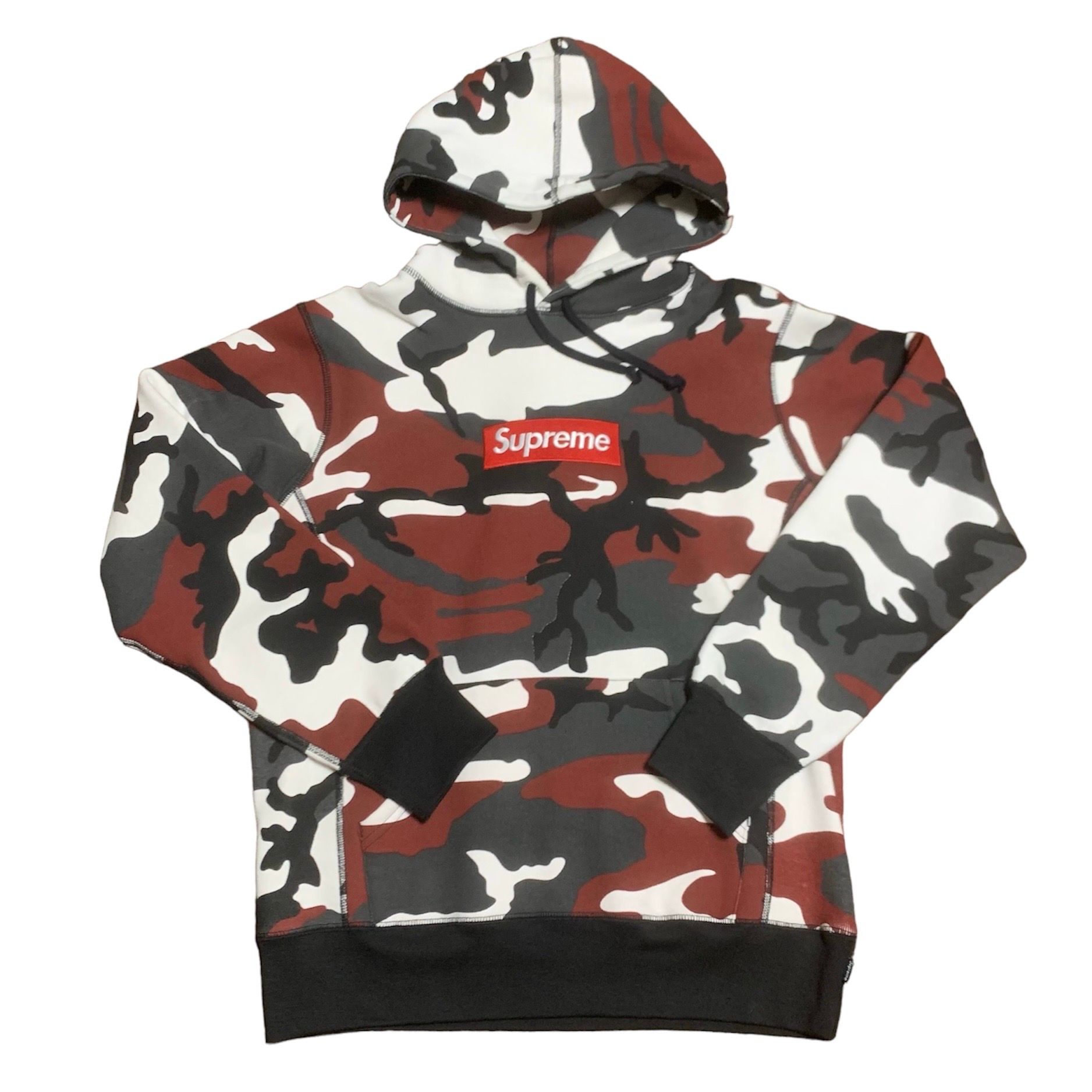 Supreme Box Logo Hooded Sweatshirt "Red Camouflage" (13FW)
