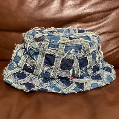 Supreme Frayed Patchwork Denim Crusher "Washed Blue"