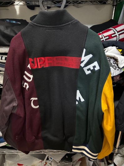 Supreme x MM6 Maison Margiela Split Varsity Jacket "Multicolor"
