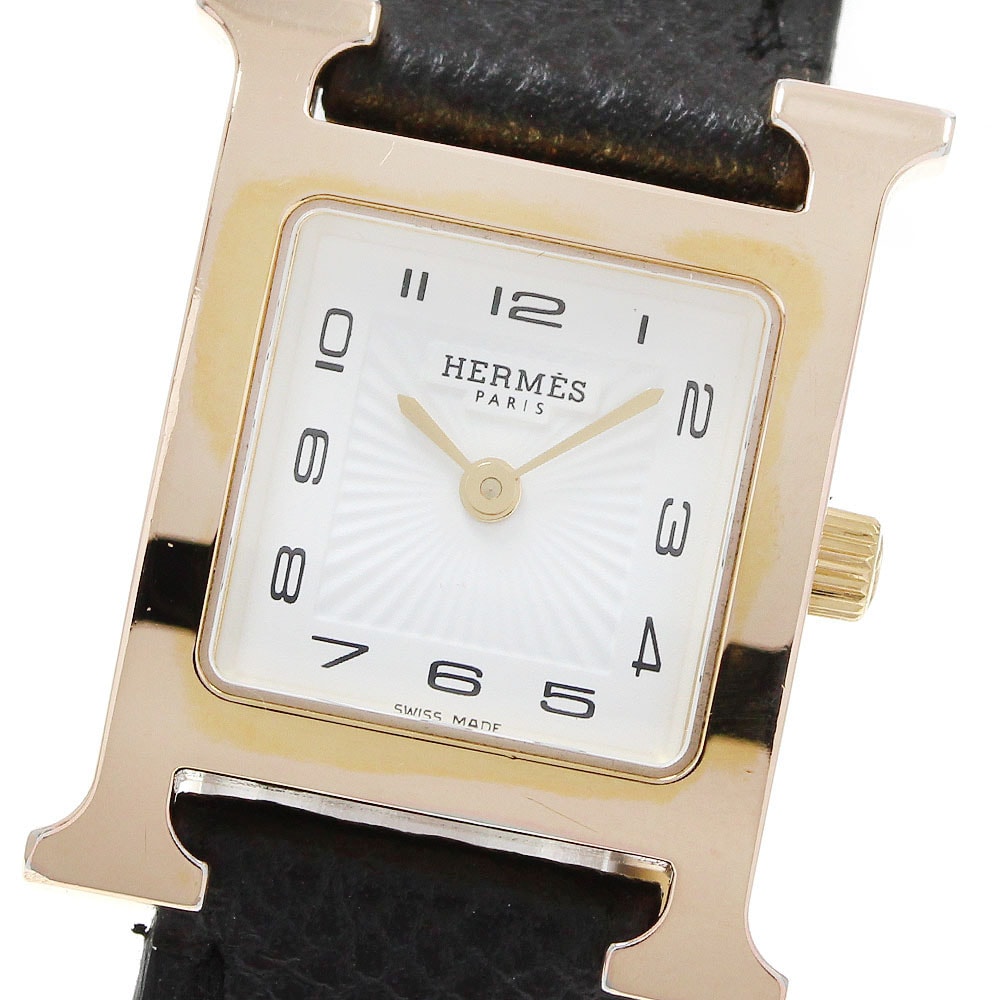エルメス Hウォッチ HH1.210e クォーツ レディース 【中古】