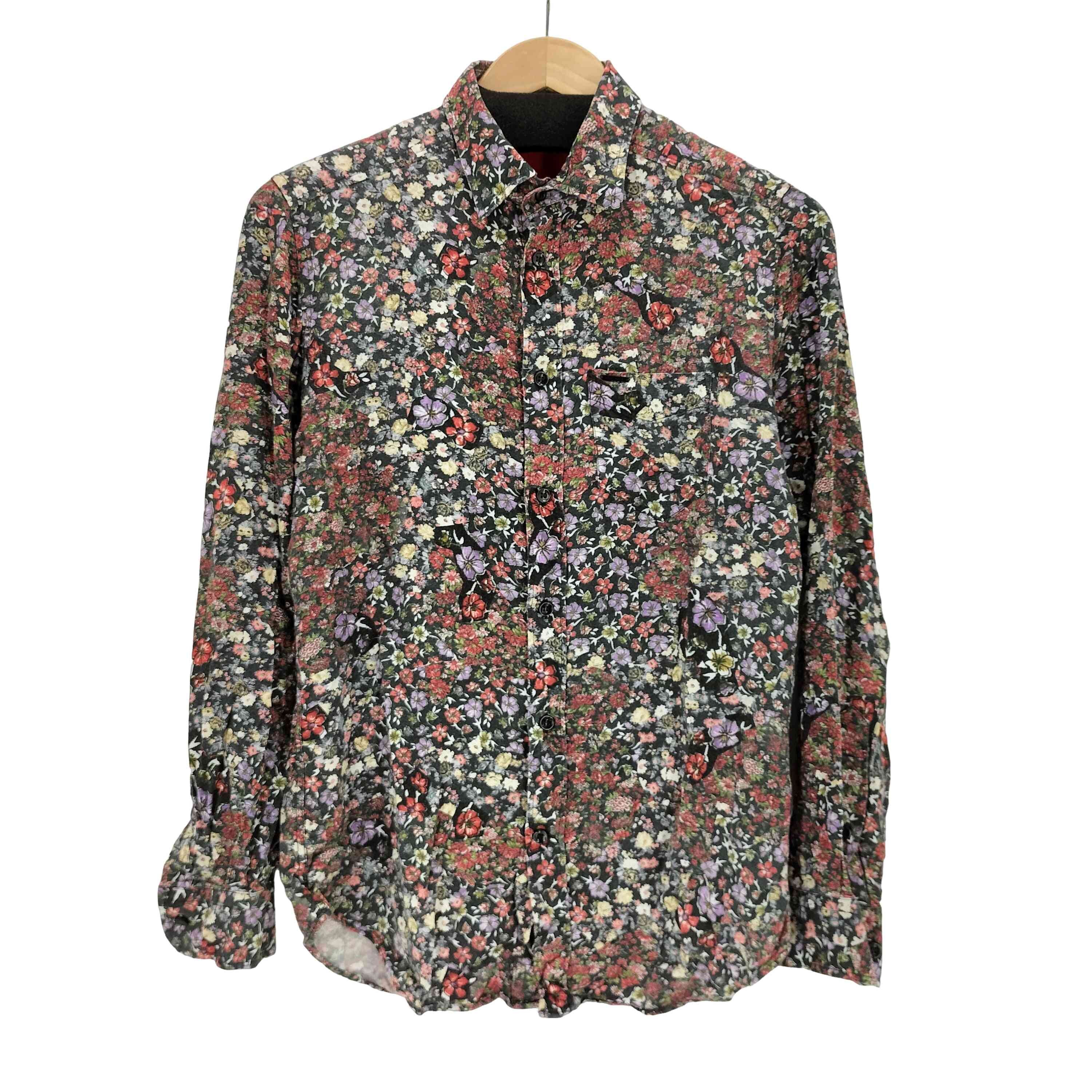 花柄L/Sレーヨンシャツ【1139625945348】