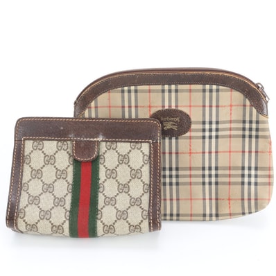 グッチ GGスプリームまとめ 2点 セット バーバリー クラッチ ポーチ