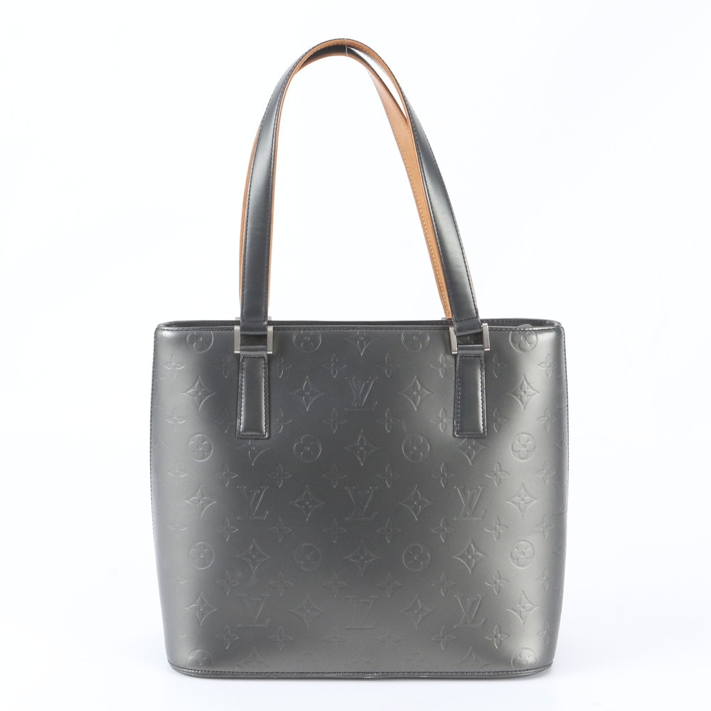美品■ルイヴィトン■モノグラム マット ストックトン ノワール M55112 B (目立った傷や汚れなし)】□極美品 ルイヴィトン モノグラム マット