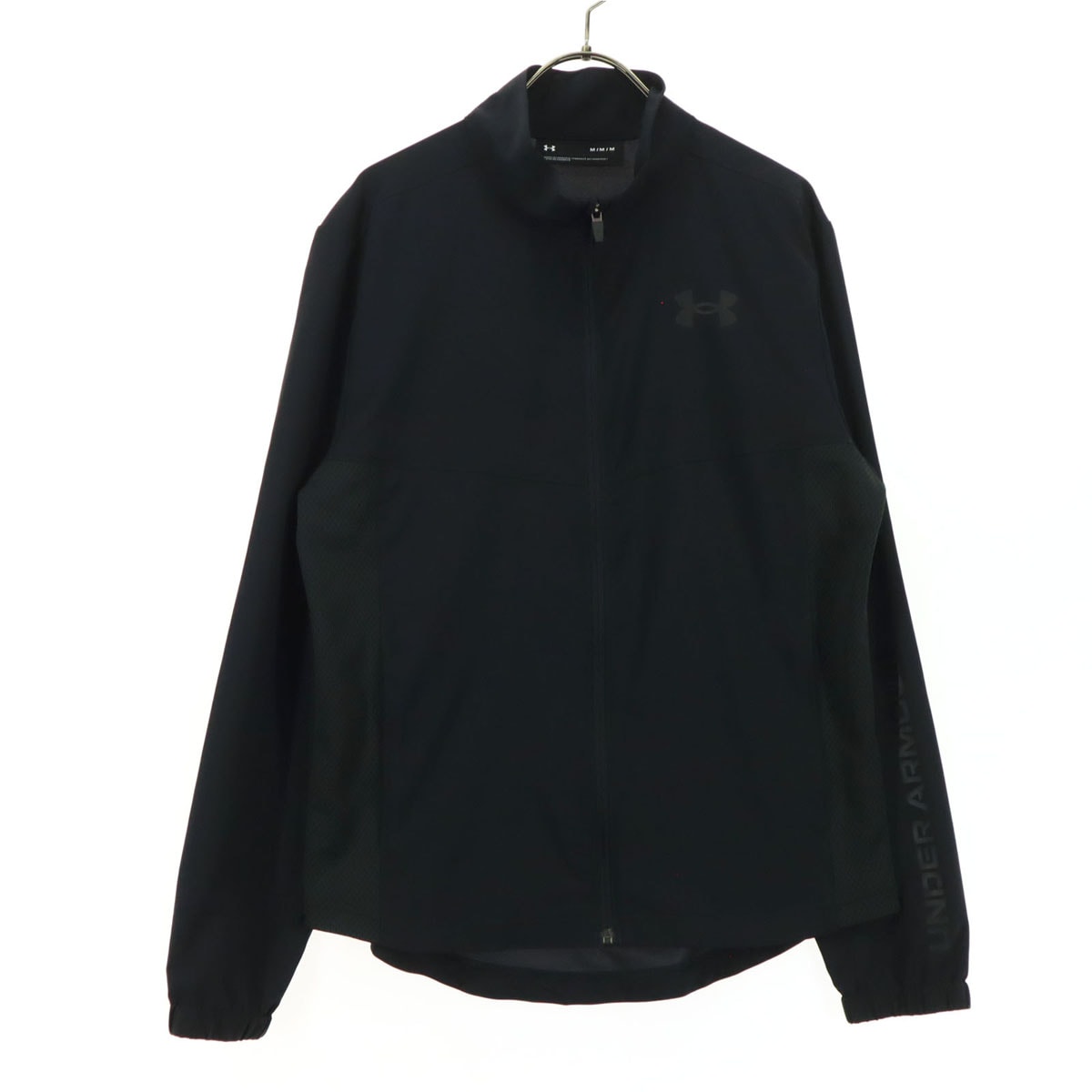 UNDER ARMOUR アンダーアーマー プリントロゴ 長袖 ジップジャケット M ブラック