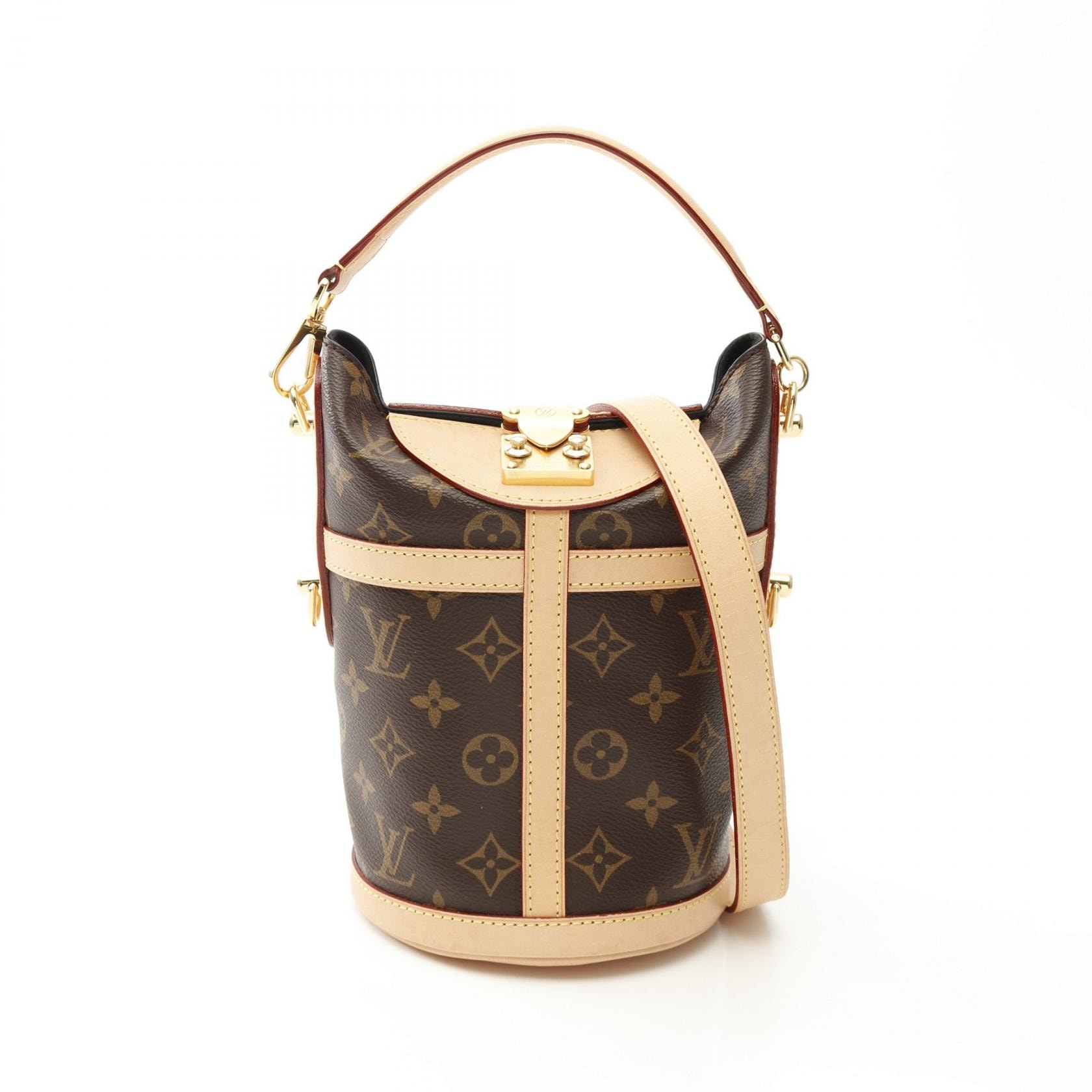 ルイ・ヴィトン LOUIS VUITTON ダッフルバッグ ハンドバッグ バッグ PVCコーティングキャンバス レザー モノグラム レディース ブラウン系 M43587 【中古】