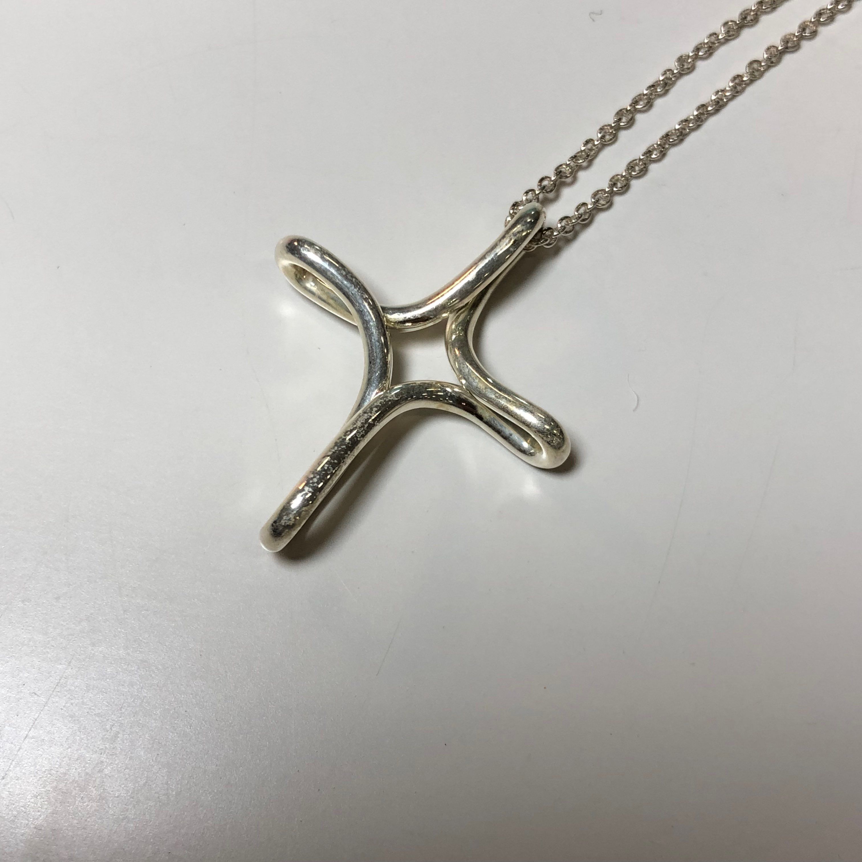 Tiffany & Co Infinity Cross Necklace "Silver"