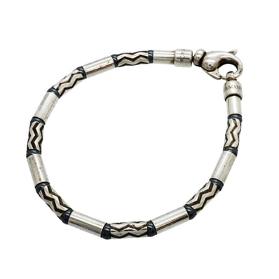 ★SALE【6jgb0439-k】ティファニー ブレスレット アズテック/ジグザグ シルバー925 ヘマタイト グレー【中古】メンズ レディース ユニセックス