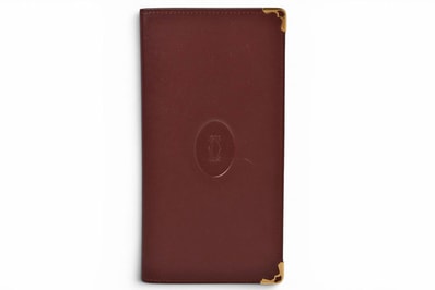 カルティエ 財布 メンズ Cartier 長財布 レザー マスト ドゥ カルティエ ボルドー L3000003【中古】